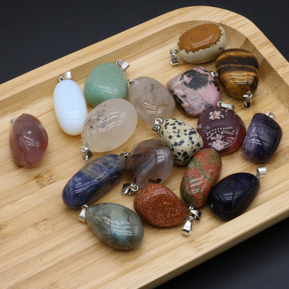 Cross-border exquisite natural stone irregularly shaped pendants, DIY jewelry accessories, handcrafted earrings and necklaces, wholesale and production pic 25