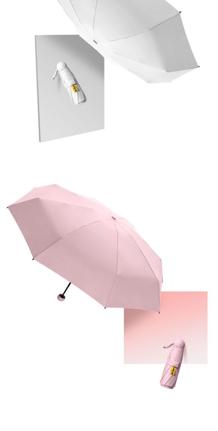 小巧便携女晴雨伞学生女防紫外线遮阳伞黑胶折叠防晒太阳伞现货详情14