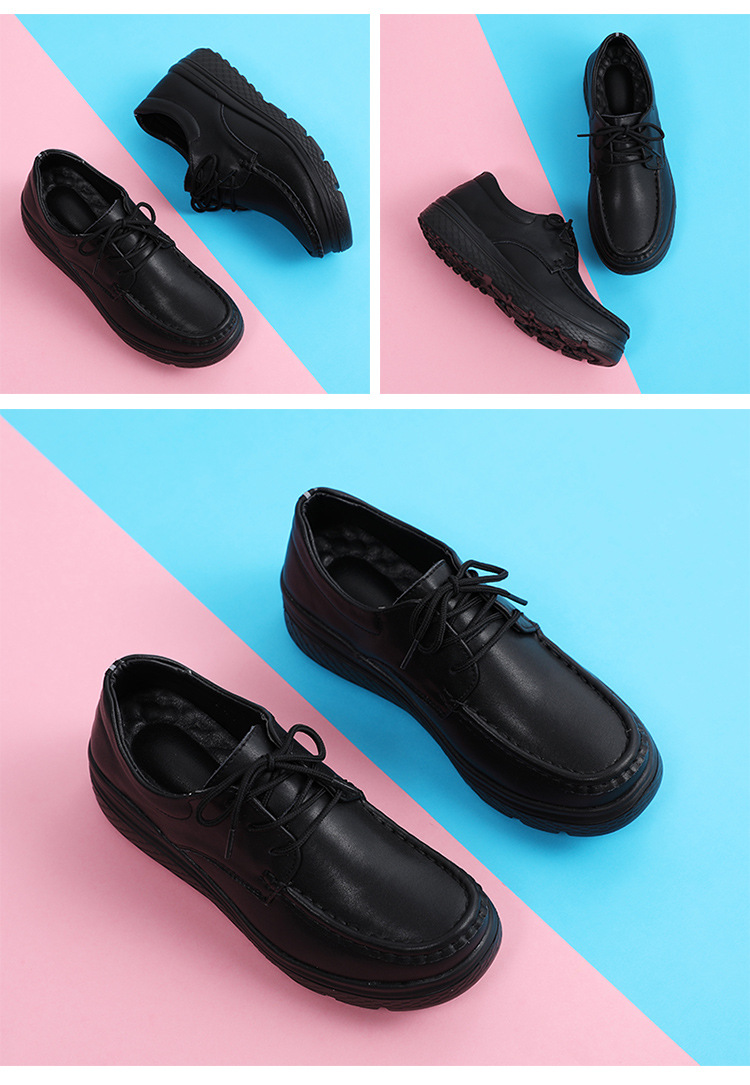 女鞋批发秋冬系带百搭护士鞋女软底透气厚底时尚休闲鞋舒适平底鞋详情16