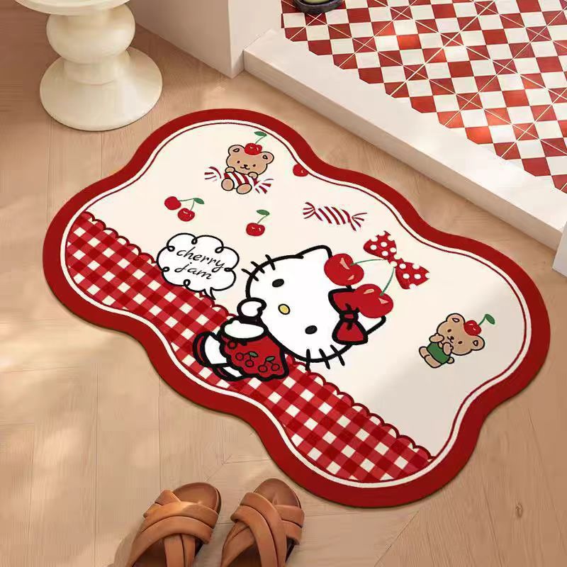 卡通可爱HelloKitty地垫家用浴室吸水卫生间门口防滑脚垫详情29