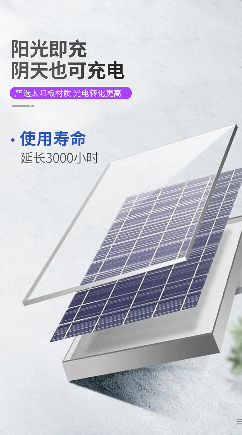 Cross-border solar street lamps, smart sensor lamps, courtyard small wall lamps, rural solar lamps, integrated outdoor lighting lamps pic 11