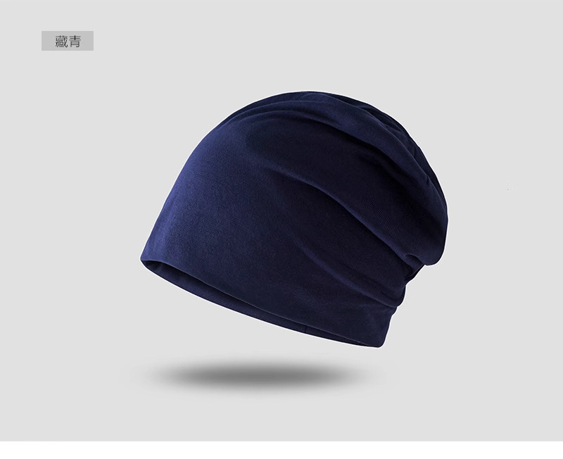 品牌【森多娜】针织帽 冬季特卖 跨境新款春秋包头纯色堆堆帽男双层套头帽月子帽针织帽女冷帽批发详情7