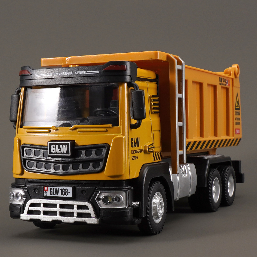 钢力威大号合金吊车玩具车儿童起重机模型工程车套装男孩搅拌车详情16