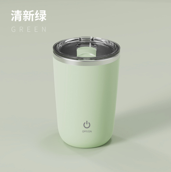 New fully automatic coffee stirring cup in stock for wholesale. Lazy person magnetic charging electric stainless steel water cup pic 5