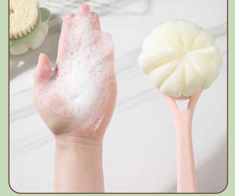长柄洗澡刷搓背刷高品质沐浴刷双面软毛搓澡神器搓背沐浴球搓澡巾详情23