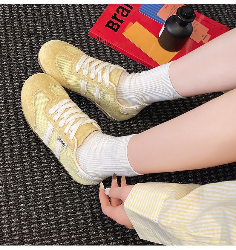 真皮平底小白鞋女鞋2025夏季新款网面德训鞋百搭休闲阿甘运动鞋子详情17