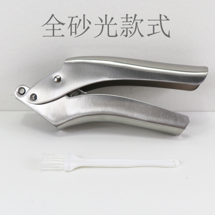 Amazon supplies 304 stainless steel garlic press, kitchen tools, garlic puree makers, durable manual garlic peelers and garlic paste makers pic 4