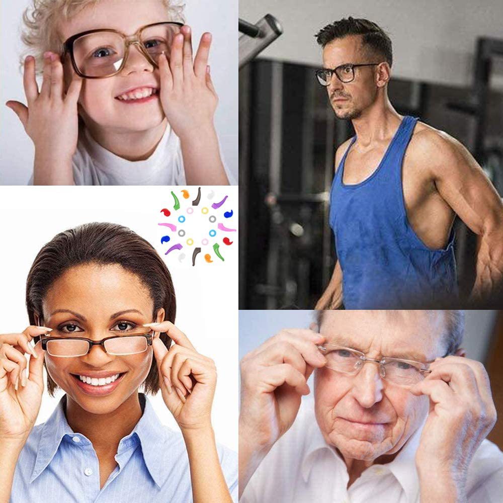 Cross-border best-selling 14 pairs of large silicone round anti-slip foot covers, comfortable and fixed ear hooks and ear pads, perfect eyewear accessories pic 7