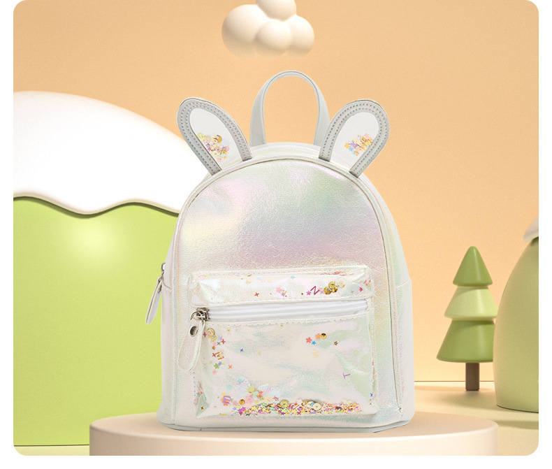 大尾猫卡通兔耳朵双肩背包时尚休闲可爱公主女童包元气少女书包详情15