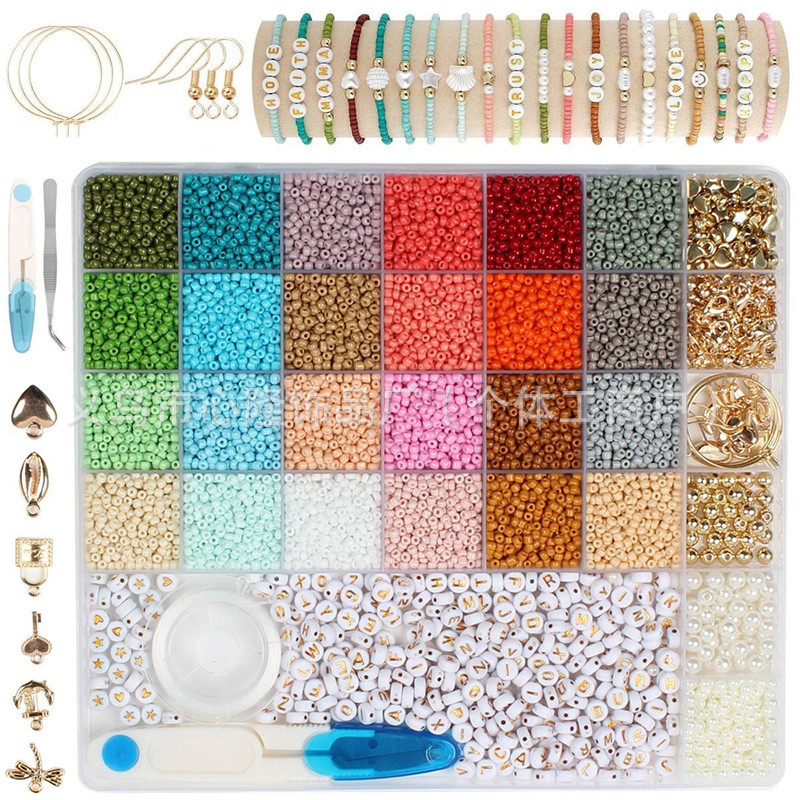 Cross-border best-selling new 3MM solid color macaron glass millet beads DIY beaded jewelry accessories lacquered beads pic 10