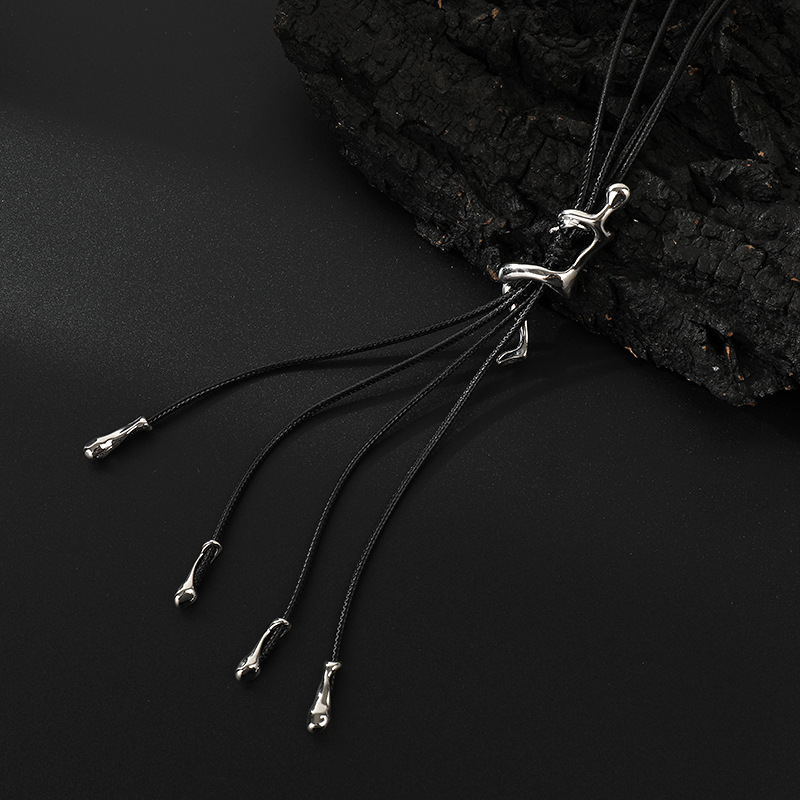 亚马逊跨境专供新款女士长项链线条人物吊坠个性独特设计欧美批发详情11