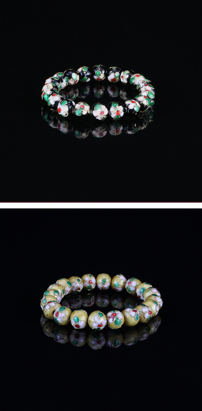 Beijing Cloisonne classical ethnic style jewelry, cloisonne enamel filigree silver blue round bead bracelet pic 29