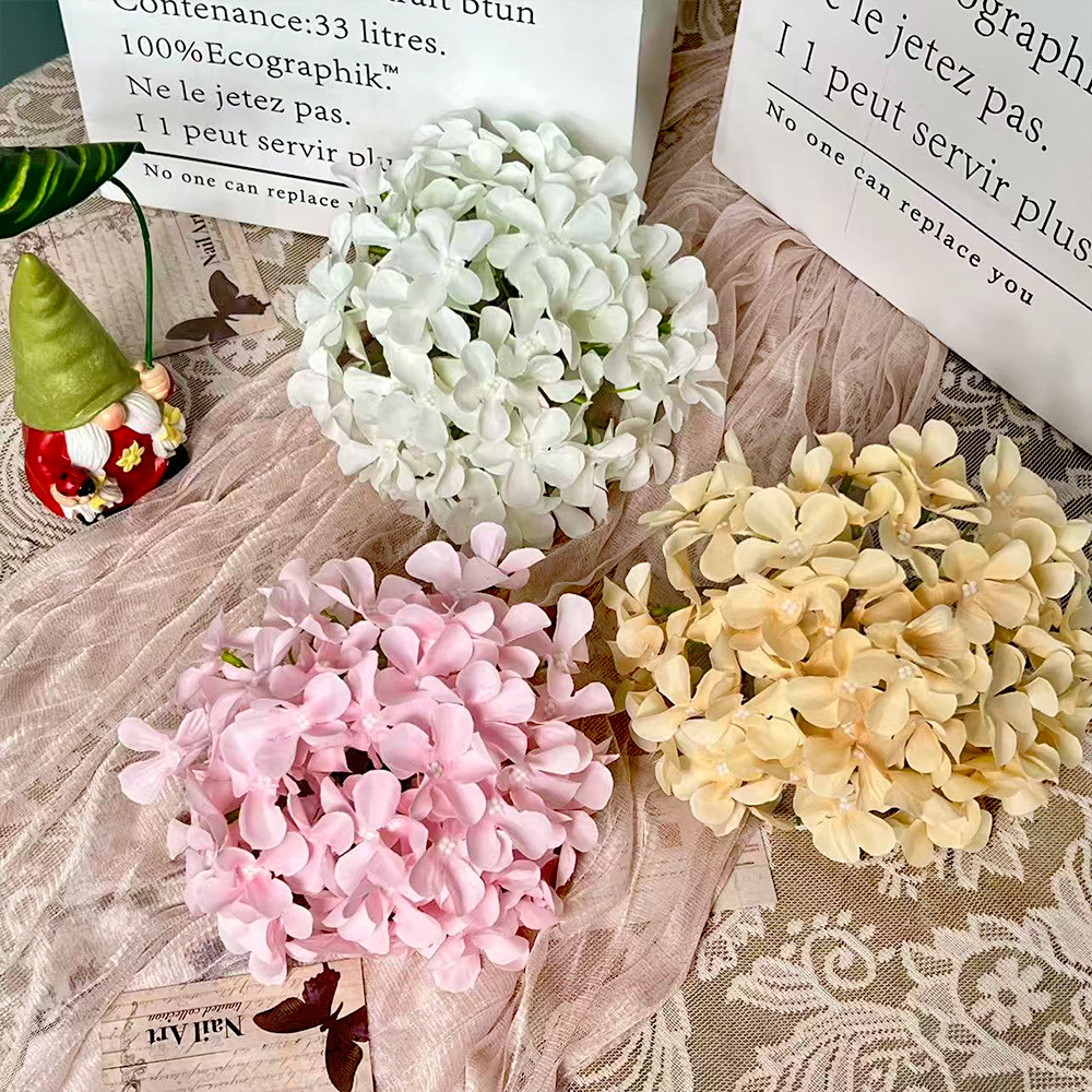 72片绣球花头仿真花朵批发花头花墙插花手工花环头饰发饰配件假花详情5