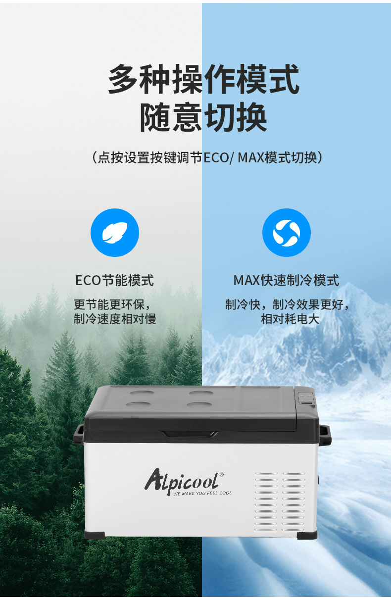 Ice Tiger compressor car refrigerator, suitable for both car and home use, 12V and 24V portable C15 dormitory small refrigerator pic 9