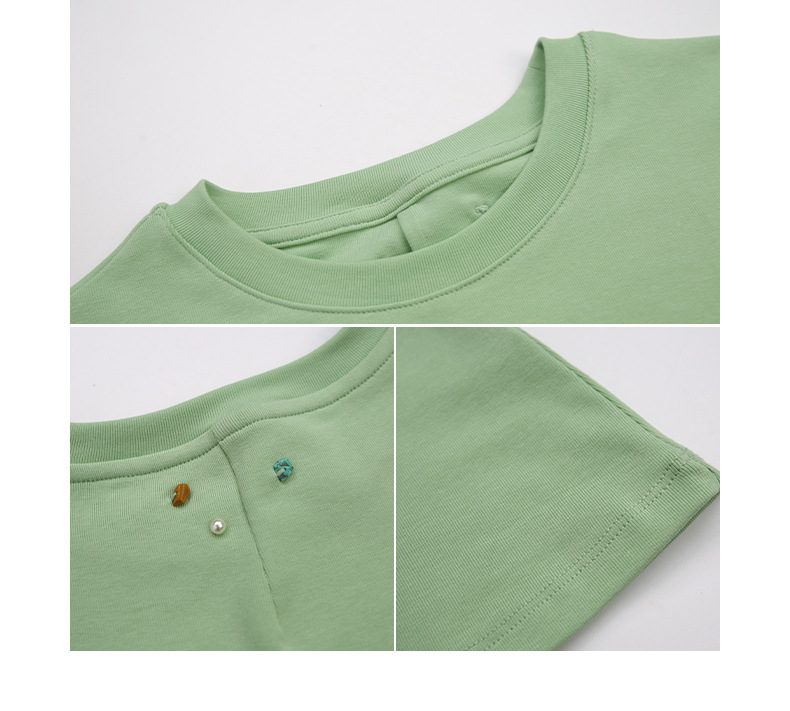 CZZHANG Summer Korean-style multi-color, niche, versatile and simple basic short-sleeved T-shirt for women A10099 pic 6