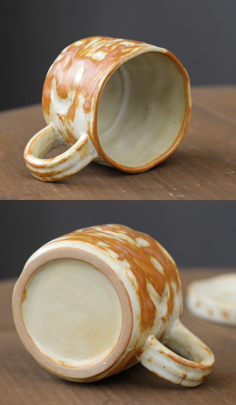 窑变咖啡杯碟套装复古陶瓷杯下午茶卡布奇诺拿铁咖啡杯家用马克杯详情36