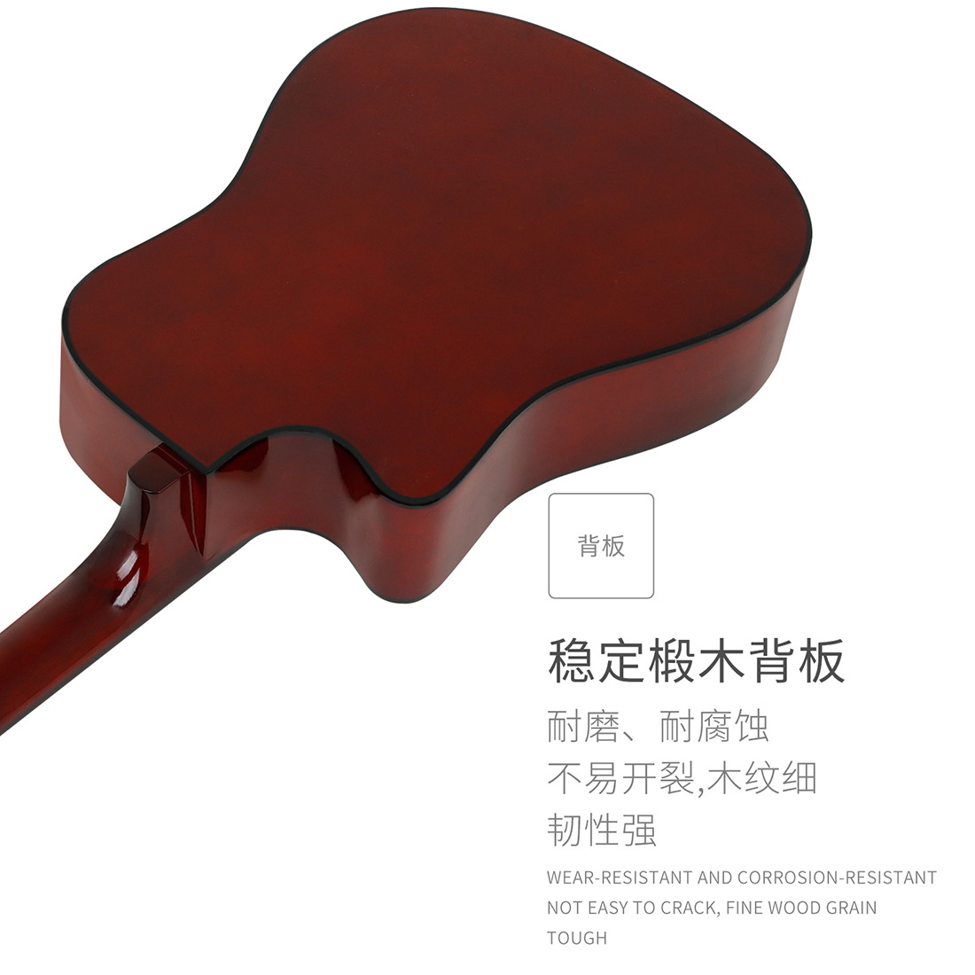 One-piece consignment IRIN38A corner-missing acoustic guitar practice guitar for beginners, wholesale of entry-level guitar instruments pic 4