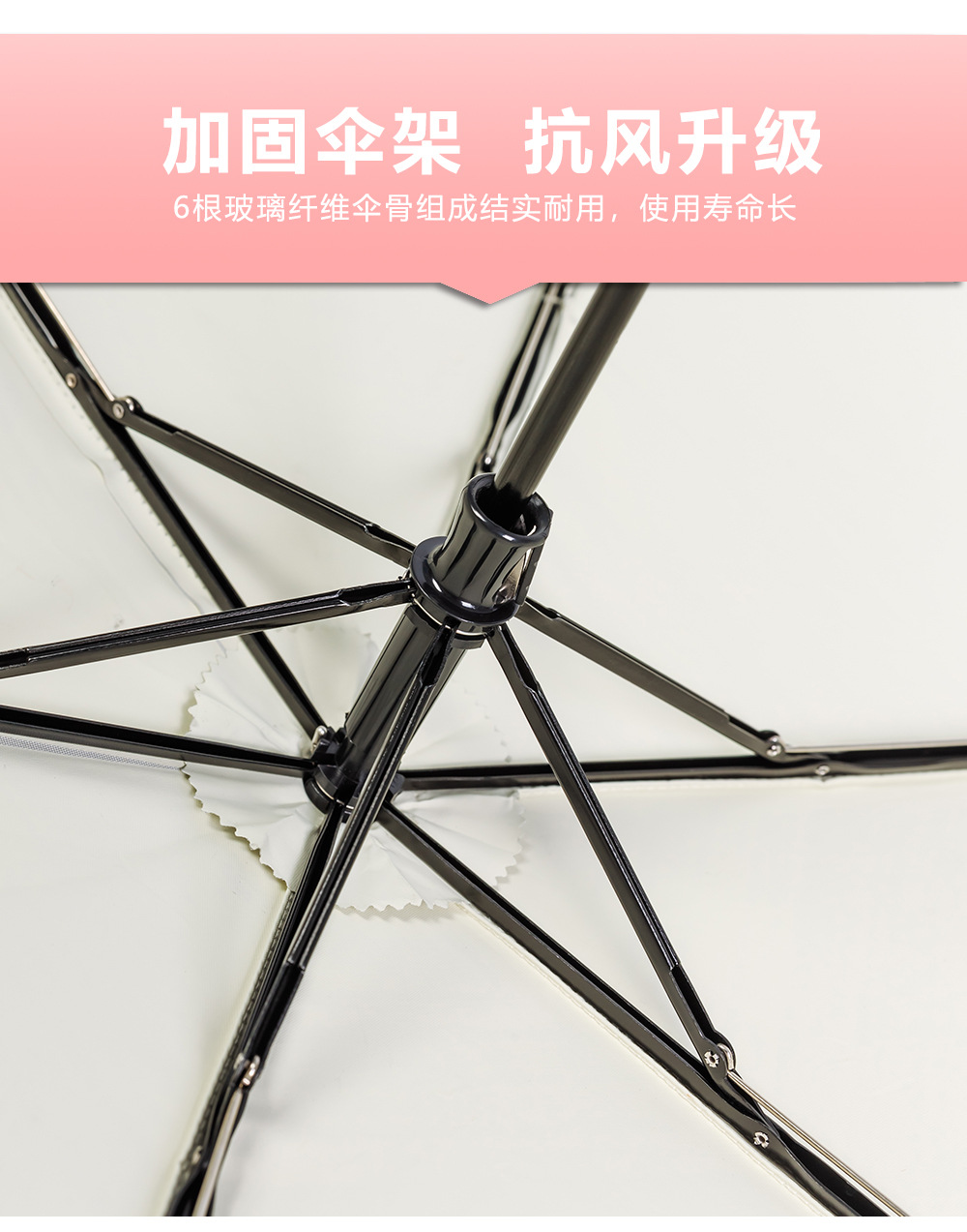 星宝日式太阳伞小清新彩胶遮阳防晒伞三折花边晴雨伞现货批发厂家详情4