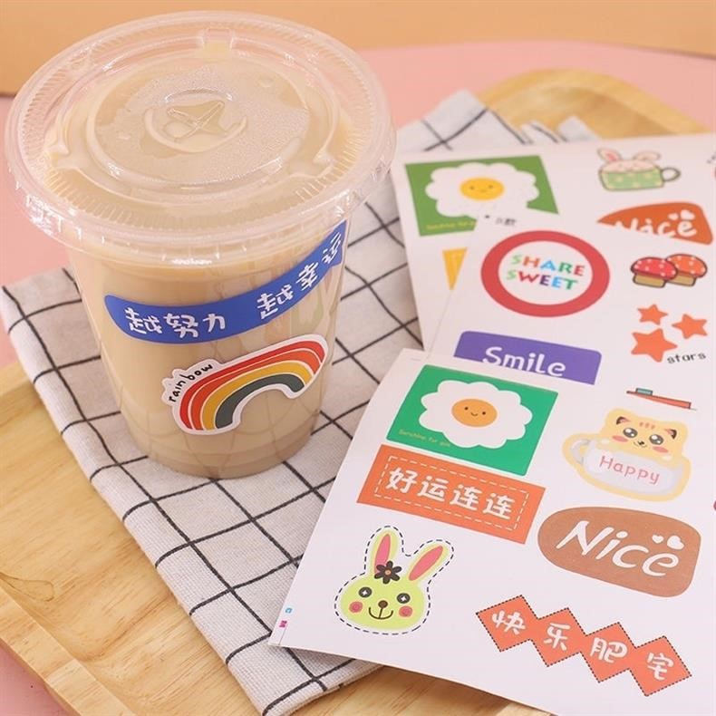 One piece of high-quality disposable plastic coffee cup, popular milk tea cup, popular thickened cold drink cup with lid from the factory pic 11