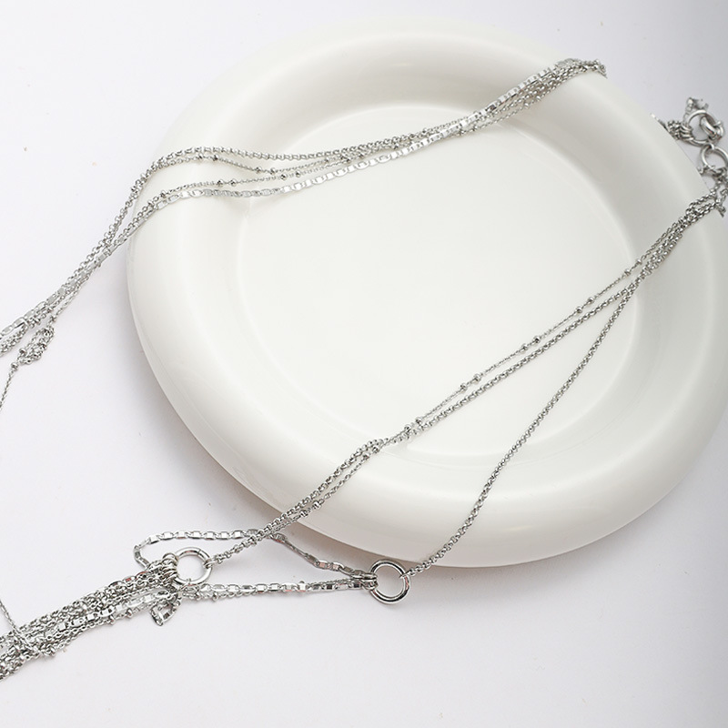 马总张悦儿推荐 Picn*que多层流苏长链细闪瀑布银河项链多层叠戴详情4