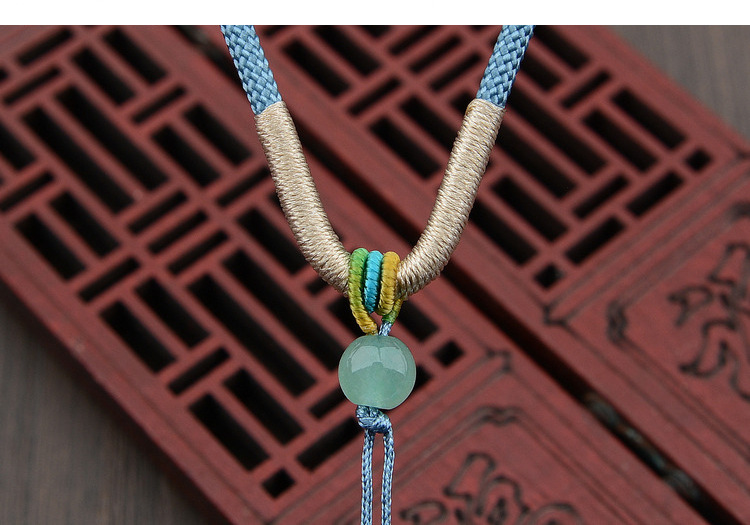 Exquisitely hand-woven pendant rope, hand-wound rainbow necklace rope, jade small round rope, Dongling jade neck pendant rope pic 14
