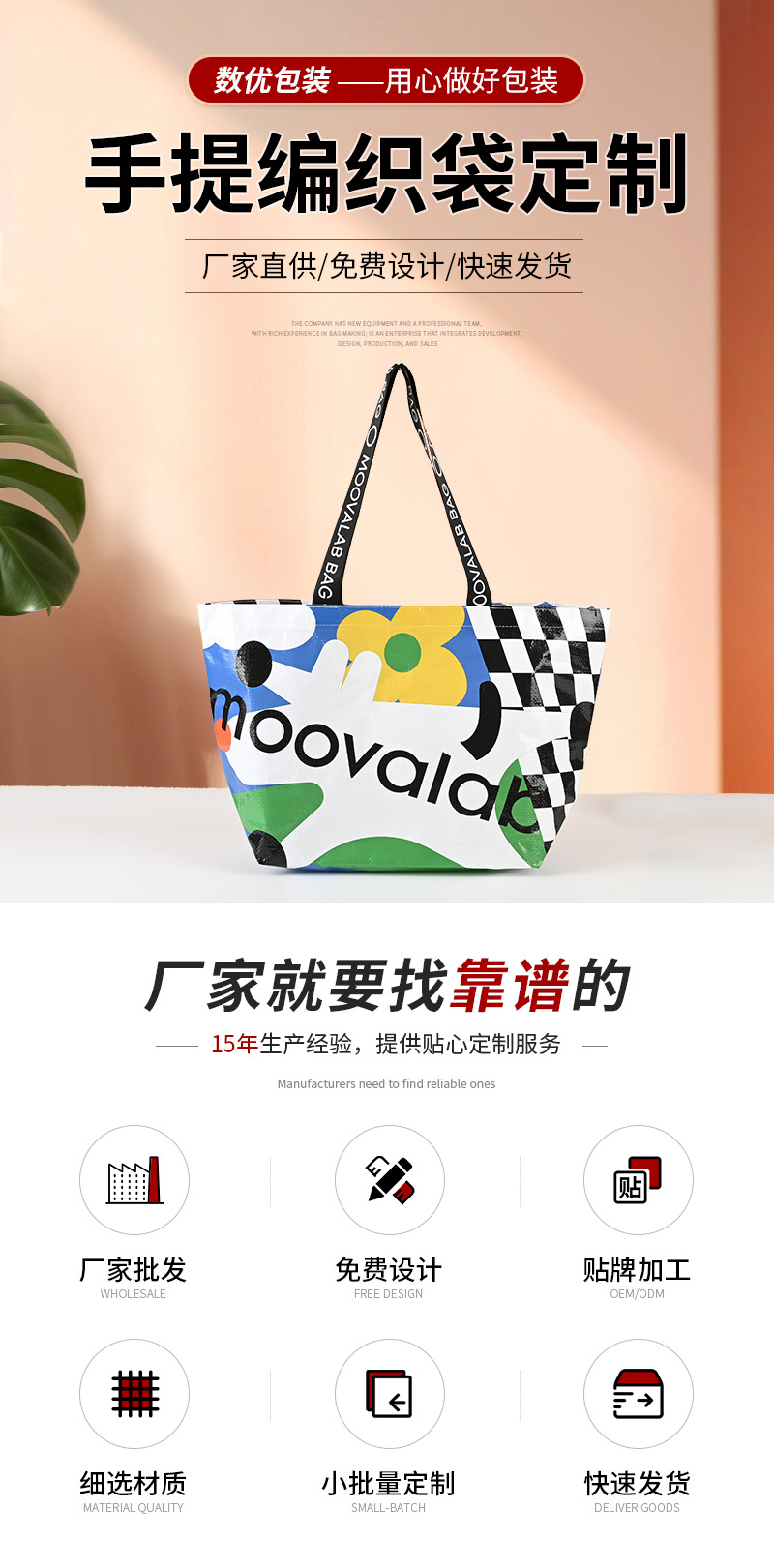 时尚网红蛇皮手提袋塑料PP编织收纳袋展会购物商超定制包装物流袋详情2