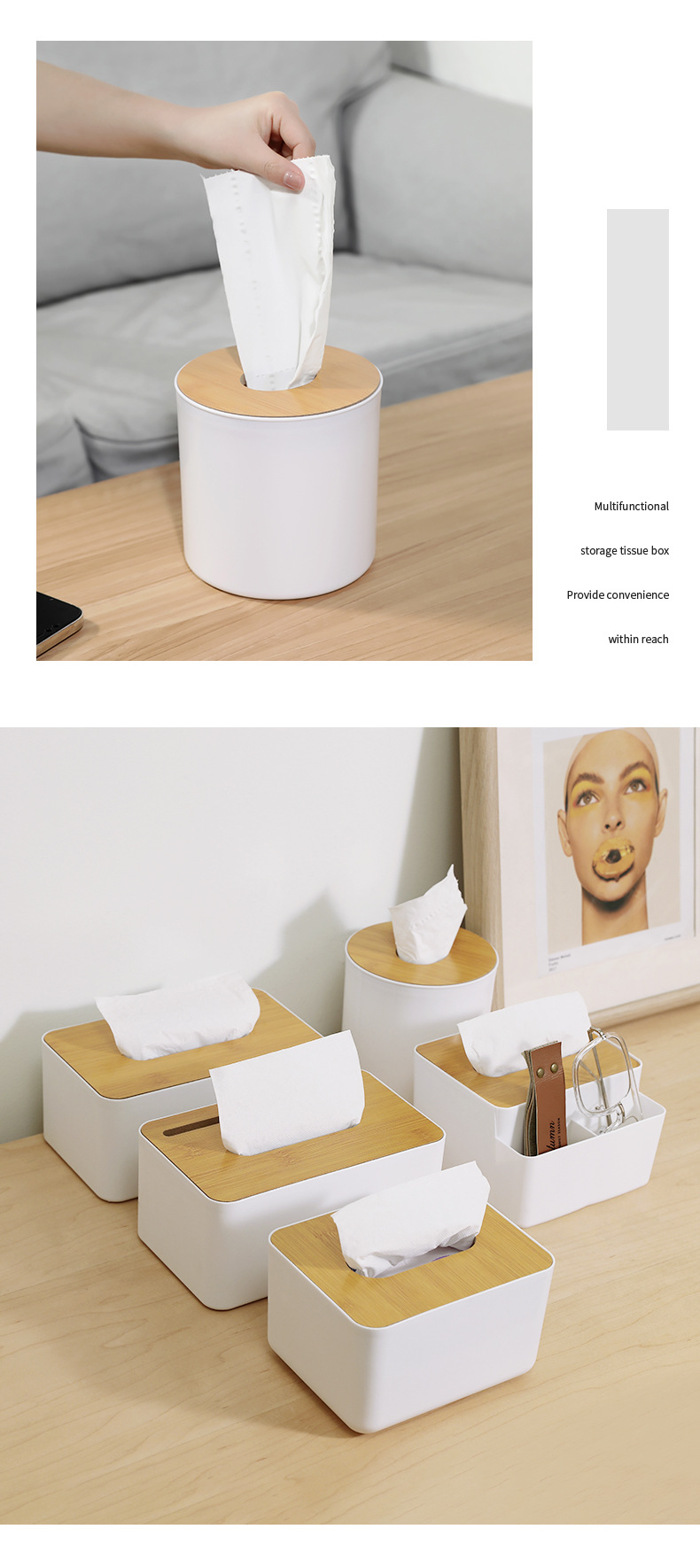 Simple desktop tissue paper box, home restaurant coffee table, remote control, separated tissue paper box, gift, advertising logo pic 14