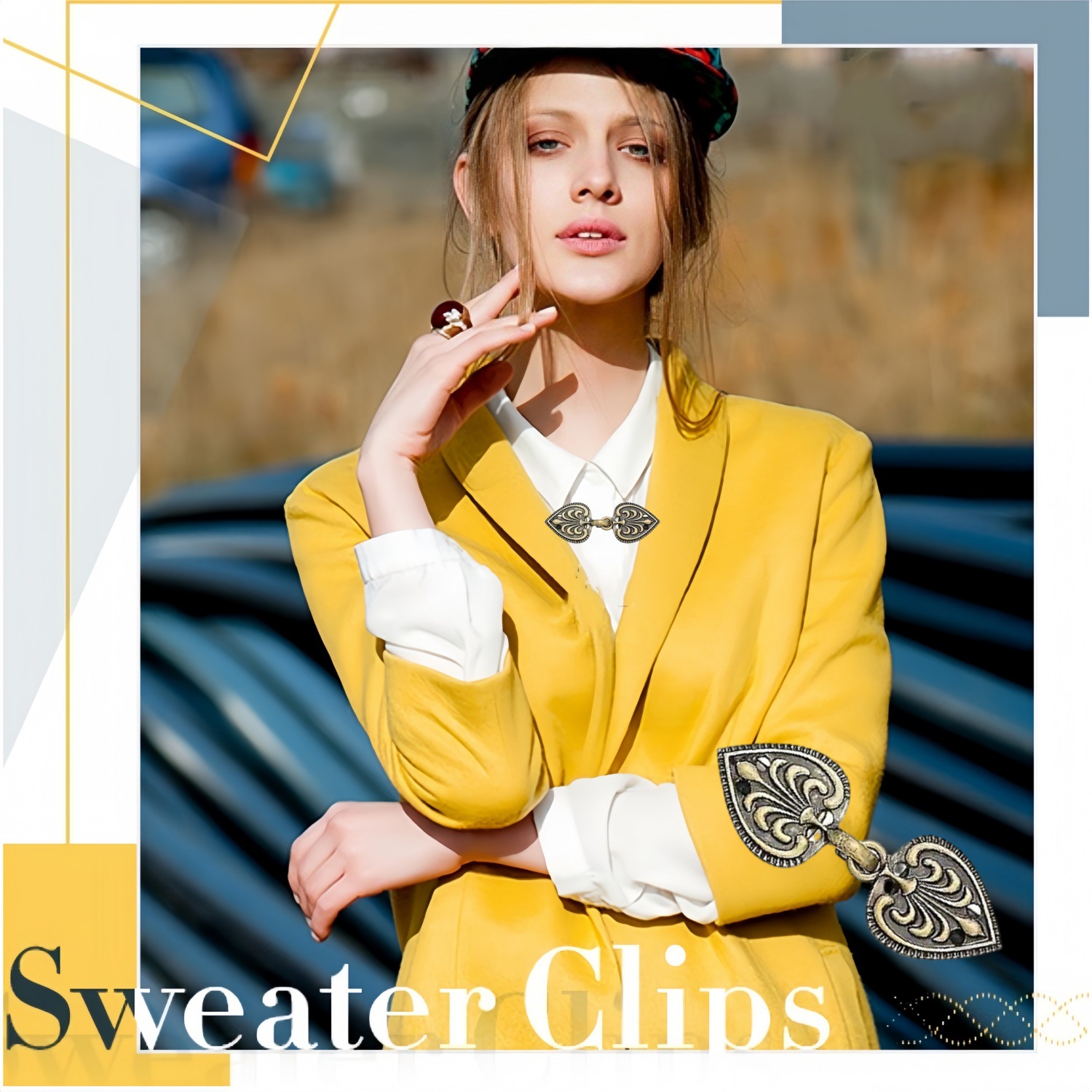 欧美复古合金毛衣夹丝巾开衫扣衬衣领夹防走光束紧夹胸针厂家直销详情16