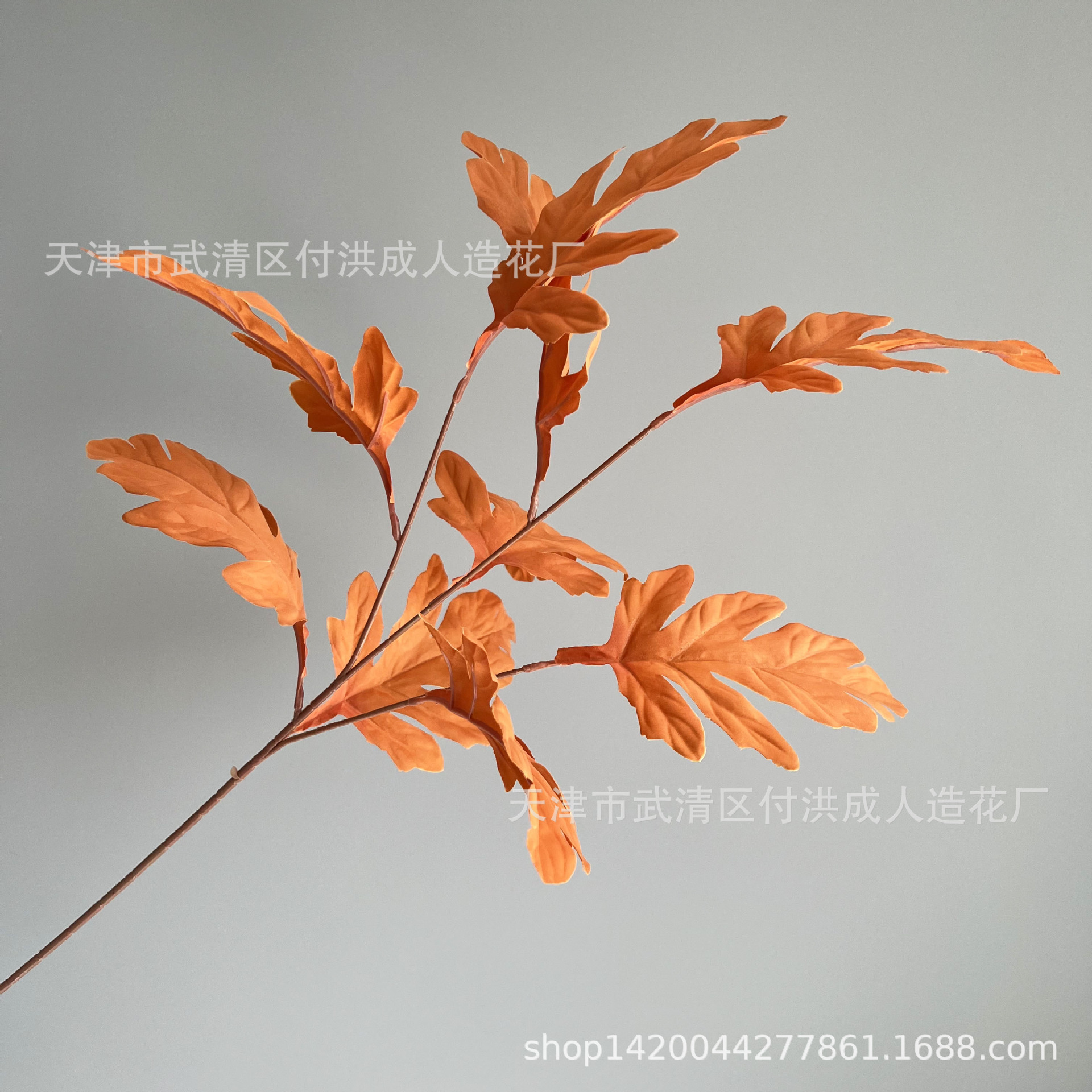 Peacock pine wedding leaf material artificial flowers, high-end wedding hall floor flower arrangement decoration, silk fabric artificial flowers, soft decoration flower art manufacturer pic 8