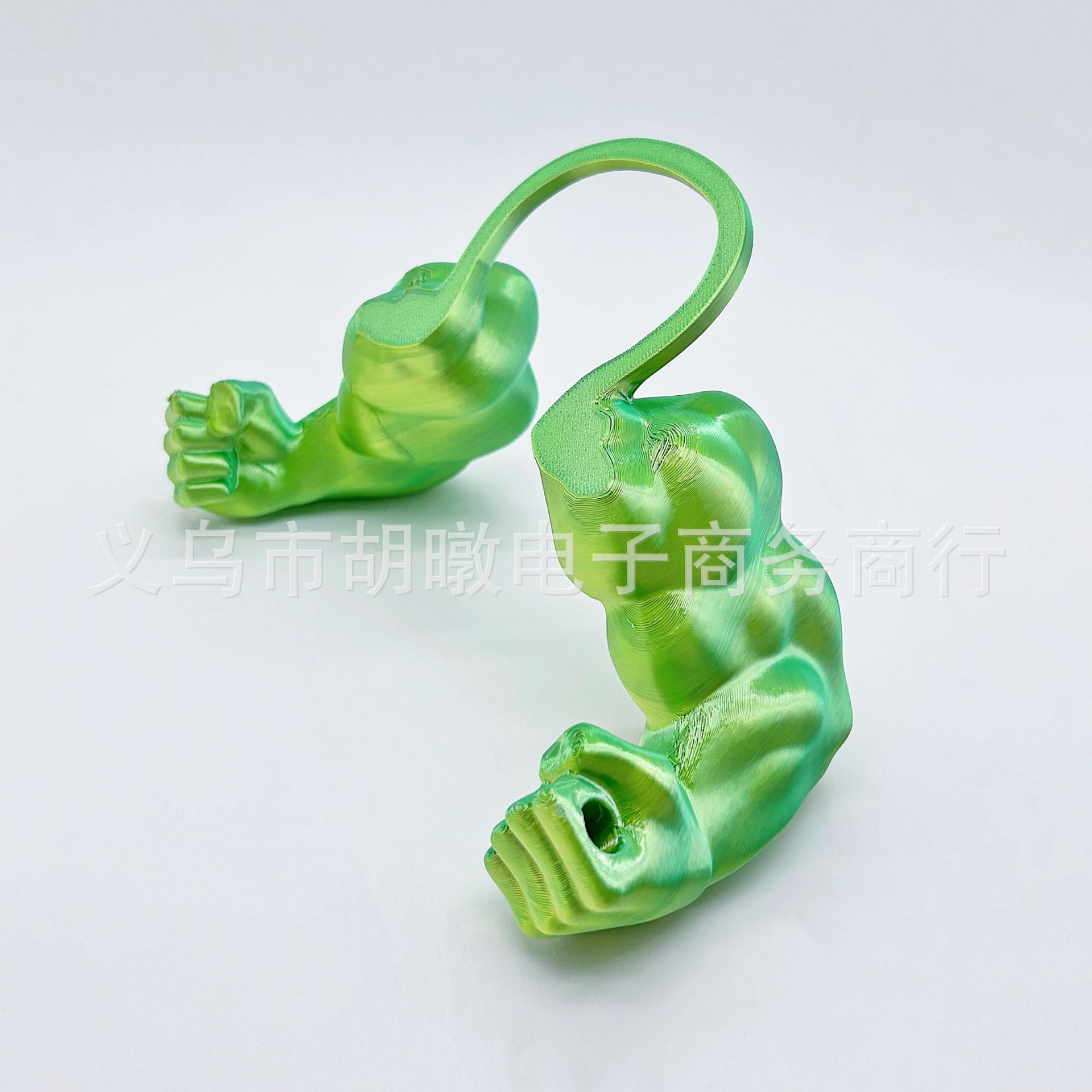 跨境Creative Green Giant arm3D打印恶搞宠物挂脖炫彩浩克手臂详情4