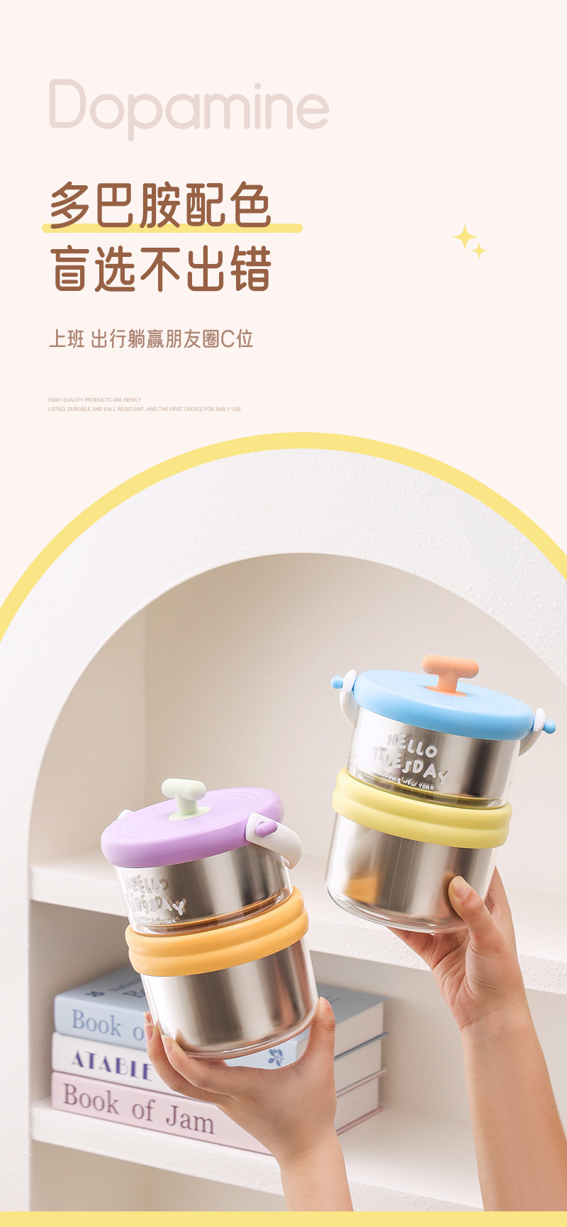 Wholesale of new 304 stainless steel lunch boxes with multi-layer compartments for students and office workers, portable and high-appearance-level lunch boxes pic 6