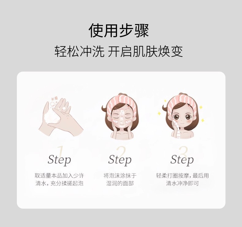 Perilla amino acid facial cleanser for women deeply cleanses and shrinks pores, gentle and non-irritating. Mousse oil-control Facial Cleanser for men pic 16