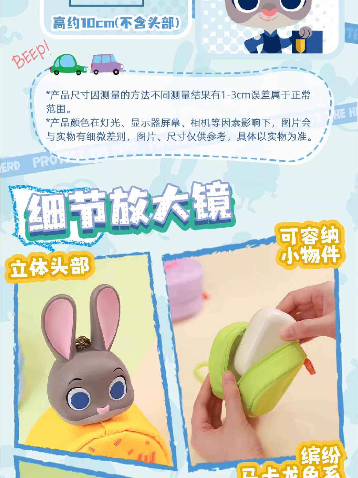 正版迪士尼疯狂动物城系列疯狂零钱包盲盒潮玩周边手办礼物批发详情5