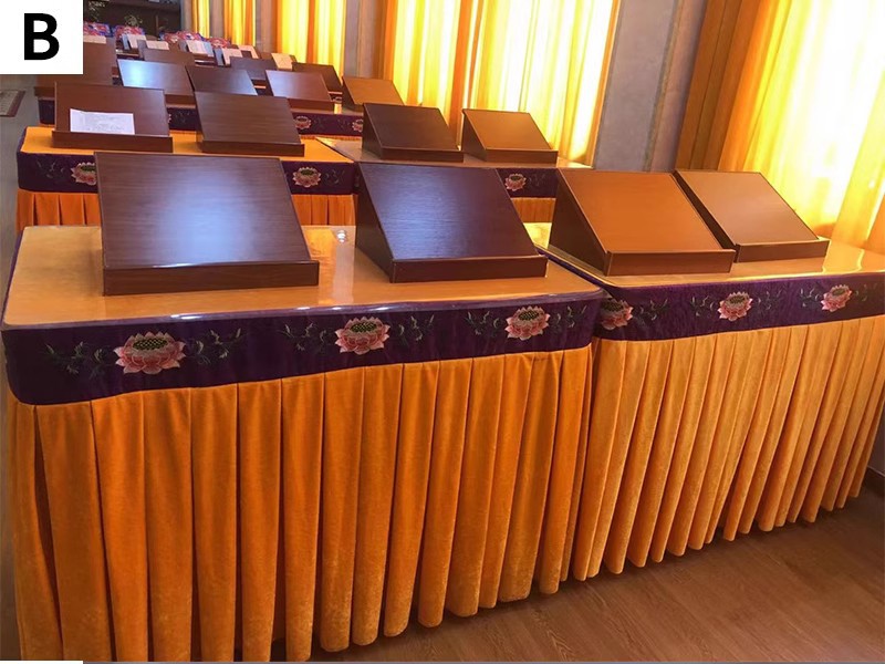 Temple and Buddhist hall tablecloths, table skirts, aprons, altar table covers, embroidered offering table covers, rectangular professional table skirts pic 9