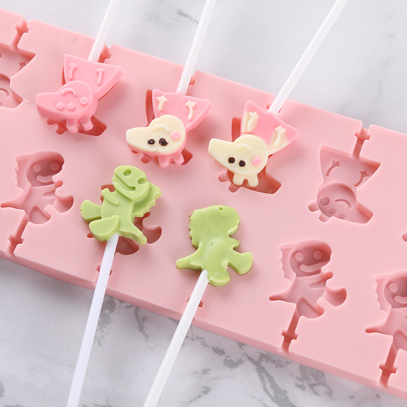 Candy, chocolate, lollipop molds, silicone cartoon series candy molds, diy hand-baked epoxy resin molds pic 17