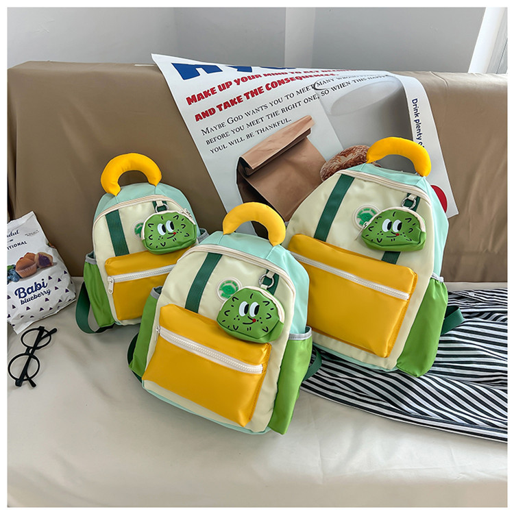 幼儿园儿童双肩包男童大容量背包2024新款可爱女孩拼色小书包外出详情36