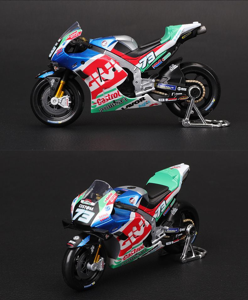 Maisto Meritor Picture 1:182021 Season Ducati Honda Yamaha Motorcycle alloy Model Toy car pic 19