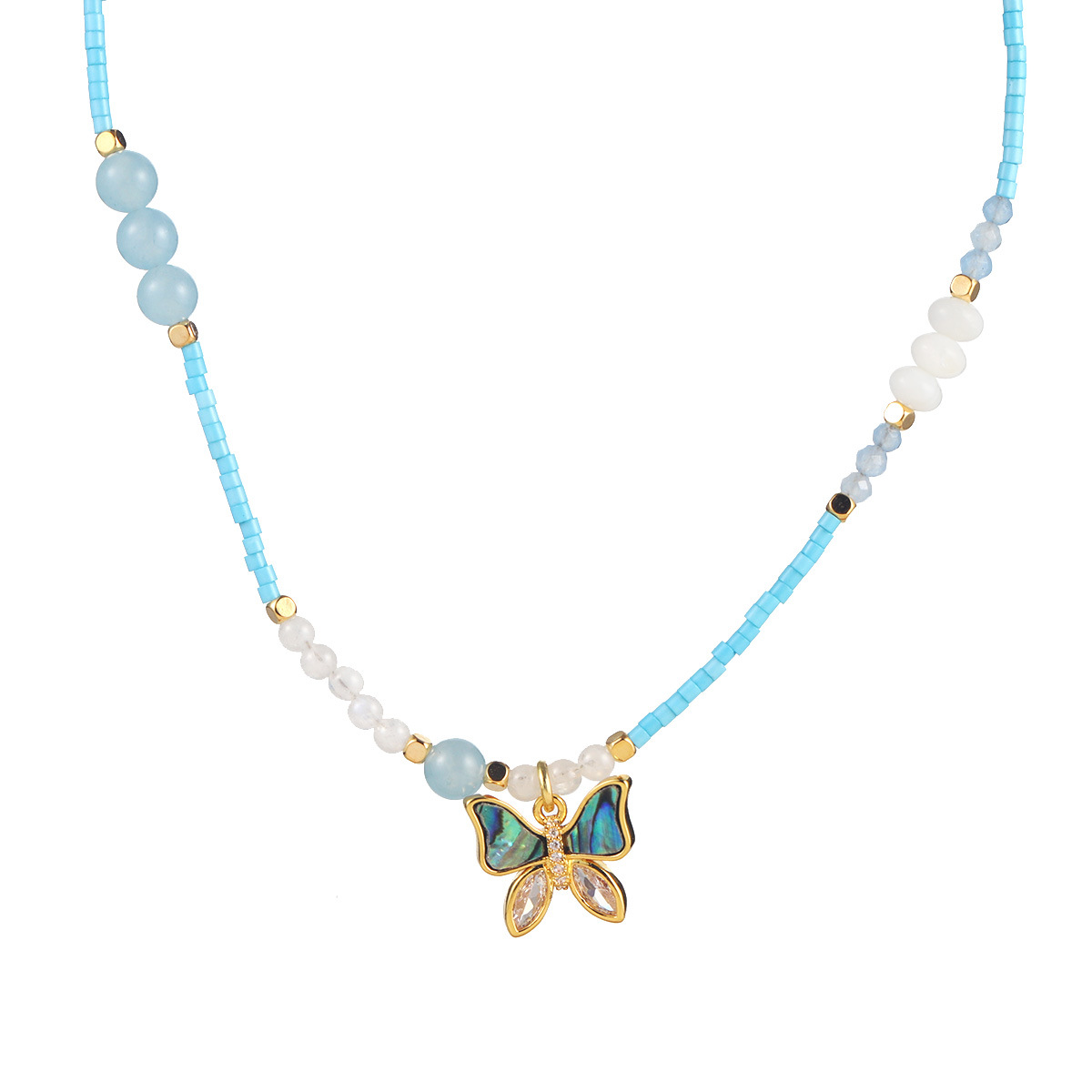 新款ins小众设计多彩串珠高级感简约项链天然珍珠时尚多巴胺颈链详情19