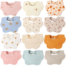 升级版带挂扣水洗纱布毛巾纯棉儿童洗澡小毛巾澡巾 洗脸巾30*50CM详情3