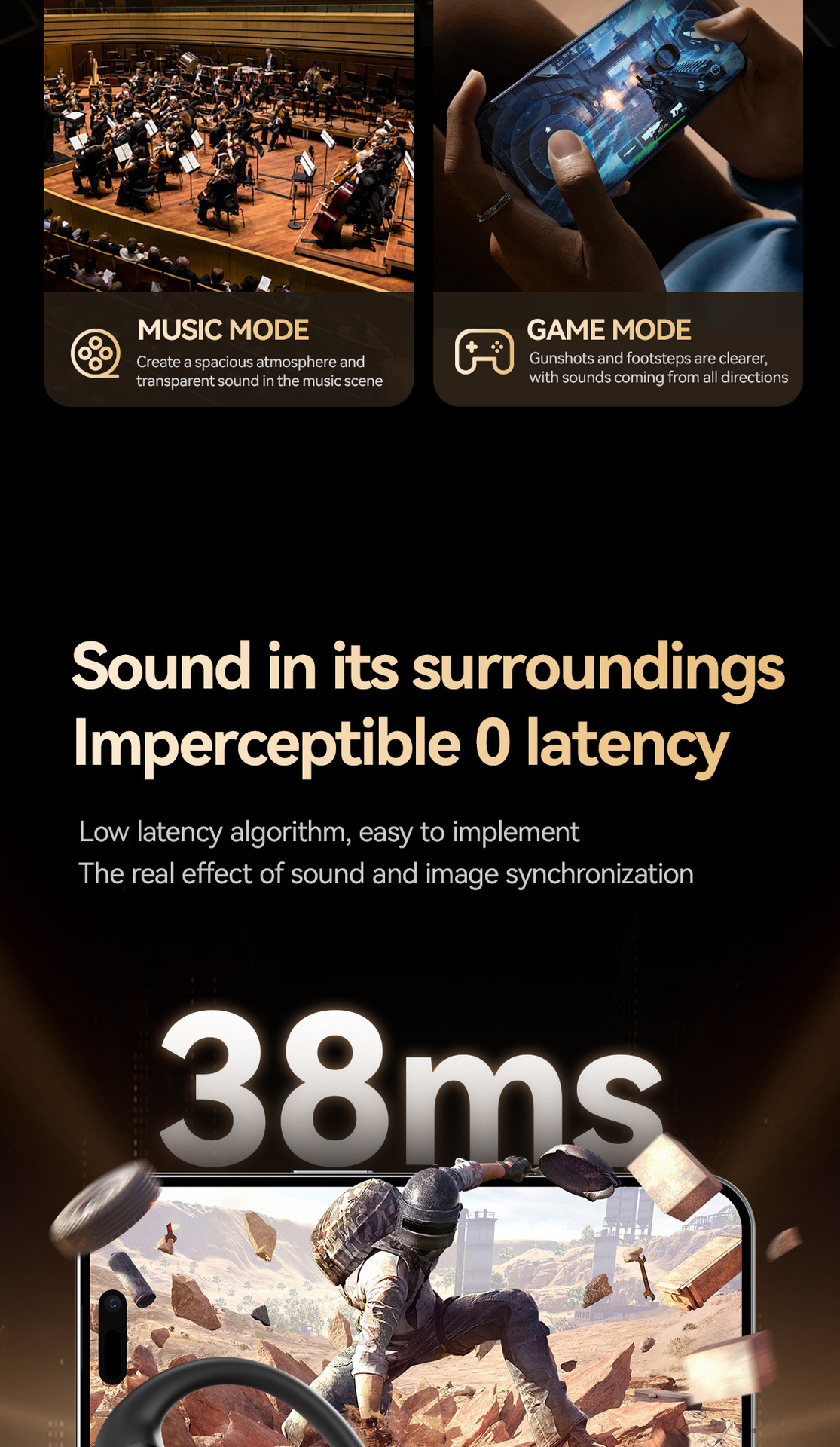New smart cross-border model M145 ear-hanging OWS semi-in-ear open Bluetooth headphones with dual digital display private mold pic 13