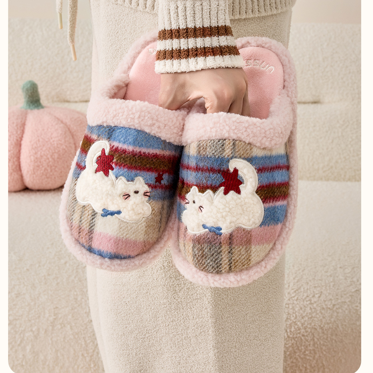 利达妮棉拖鞋女款冬季2025新款室内居家居保暖毛拖鞋男款男士冬天详情21