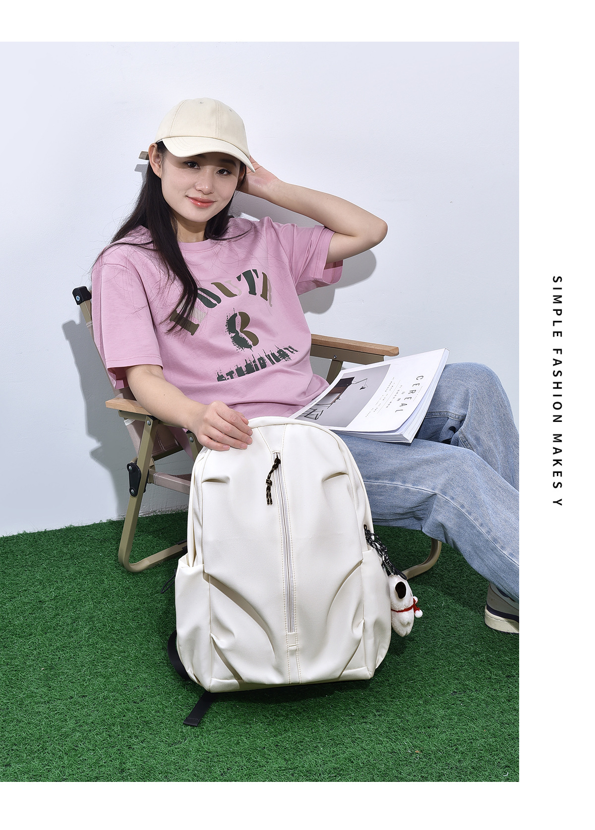 New trendy and versatile backpack, gift, simple printing, college student schoolbag, travel backpack, laptop bag pic 20