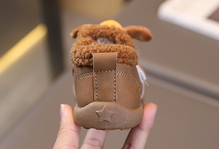 儿童棉鞋2025冬季新款男女童卡通小狗勃肯鞋加绒保暖中小童雪地靴详情13