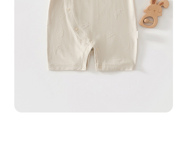 Baby one-piece suit, summer short-sleeved thin clothes, newborn one-piece suit, cotton mottled hatsuit, baby crawling suit pic 22