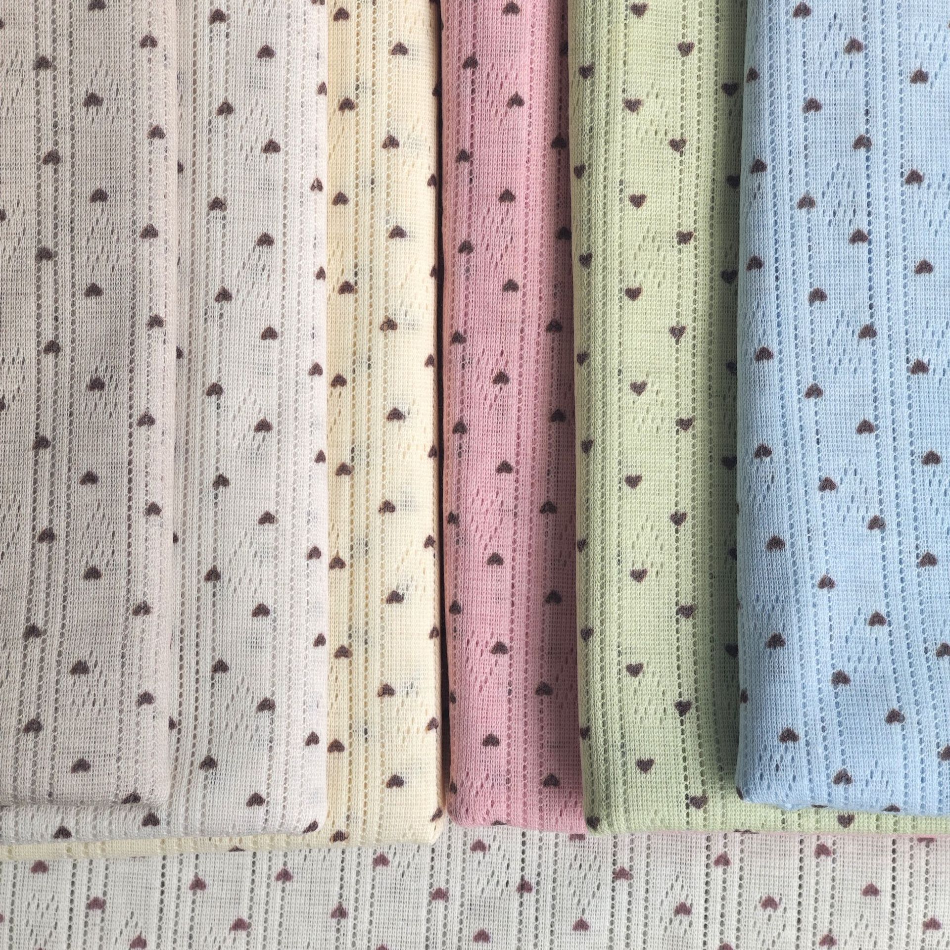 春夏针织提花碎花印花面料童装吊带家居服DIY布料居家布艺绣品详情1