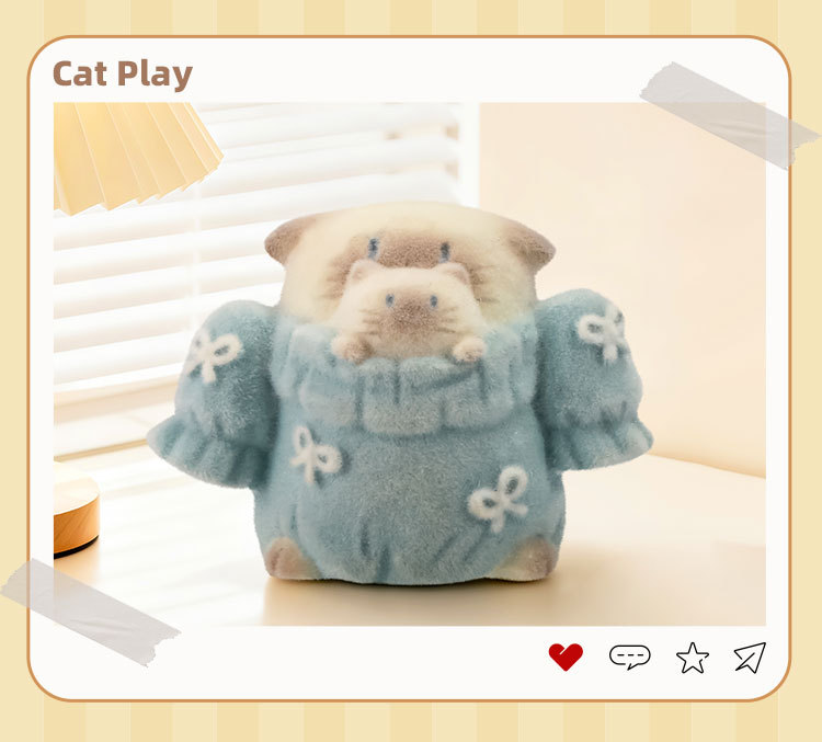 猫猫PAI一缕温暖盲盒卡通可爱桌面树脂摆件多款式搞怪摆件盲盒详情17
