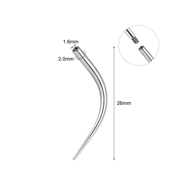 穿孔辅助引导针纹身螺纹杆肚脐钉接引针唇钉换钉引导针批发现详情5