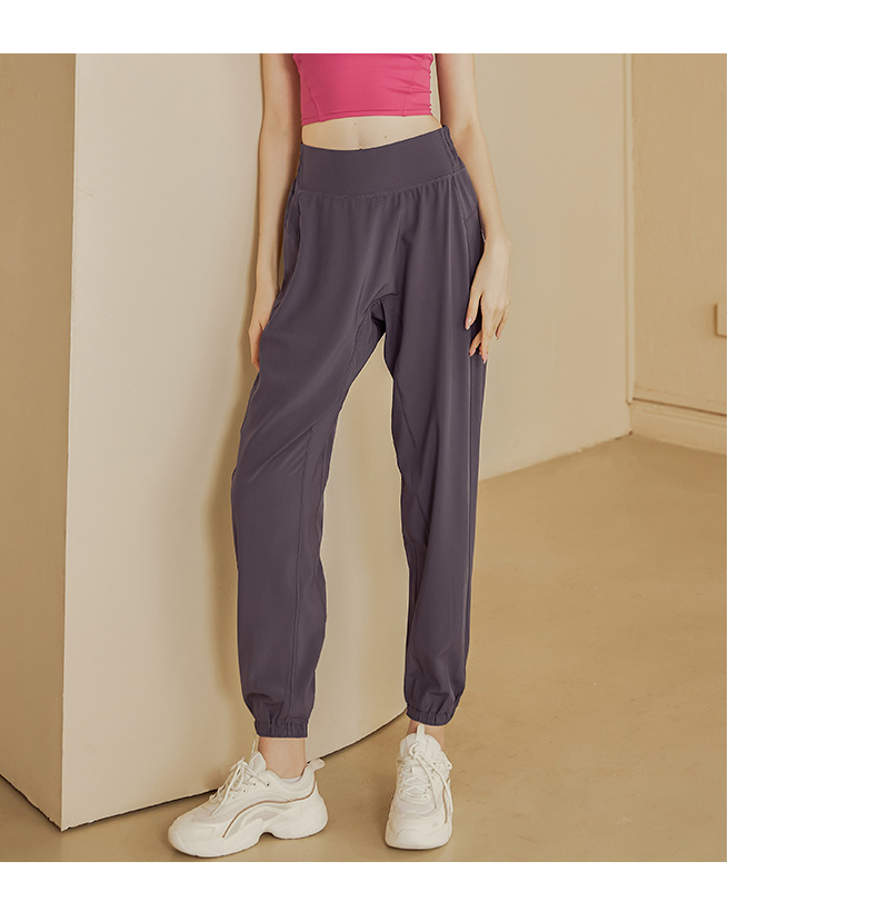 高腰松紧运动裤女宽松束脚瑜伽裤速干裤跑步裤休闲显瘦长裤健身裤详情7