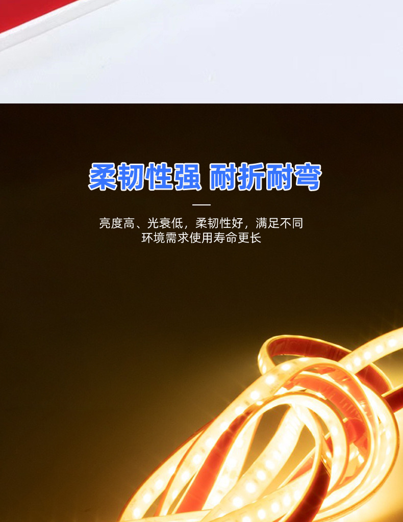 led灯带低压24V实心硅胶IP68户外防水高亮水底灯带亮化水池景观灯详情8