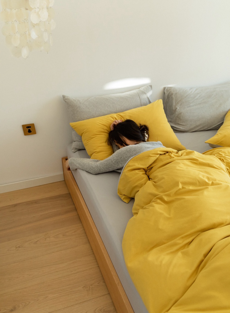 ins Japanese-style solid color all-cotton knitted cotton four-piece set, skin-friendly nude sleeping plain double-layer Indian cotton bed sheet pic 132